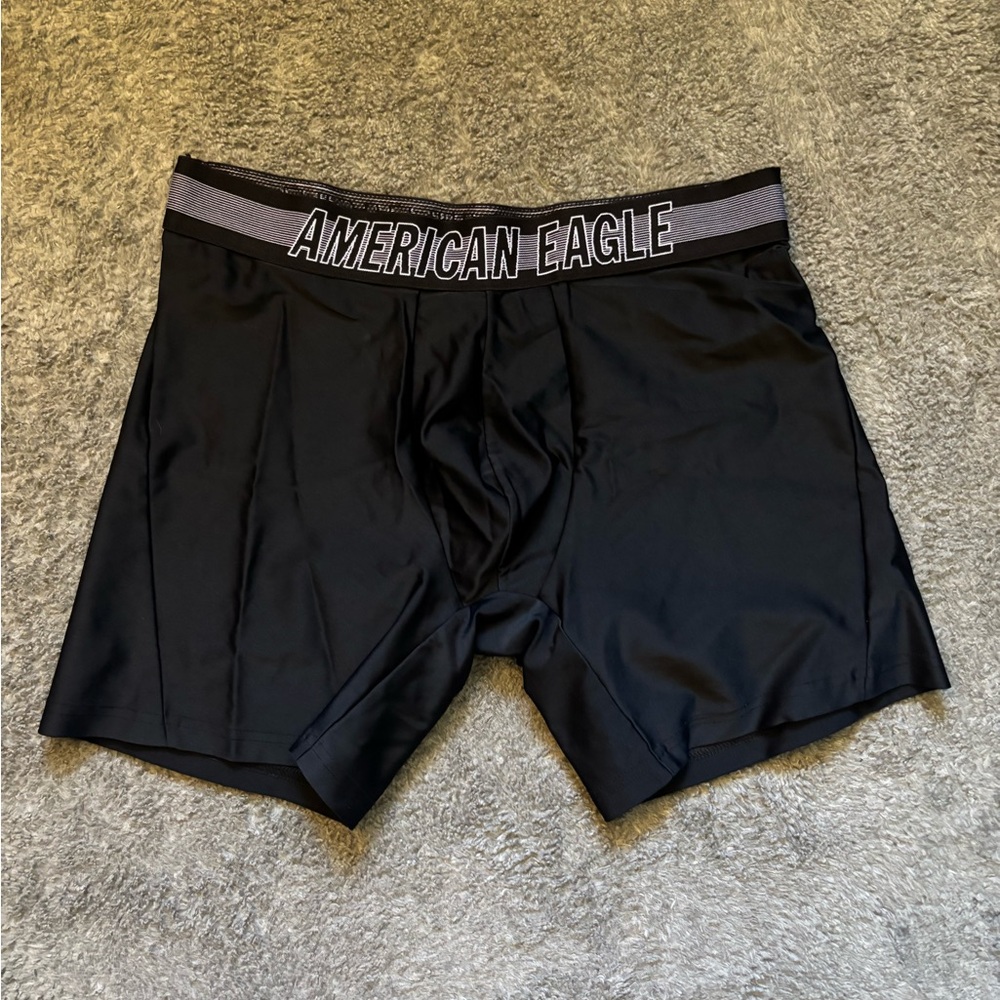 American Eagle Outfitters Men's Black Boxer Briefs for swim
